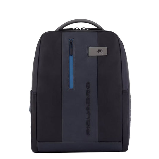 Piquadro Urban Leather Computer Backpack 14" black/grey