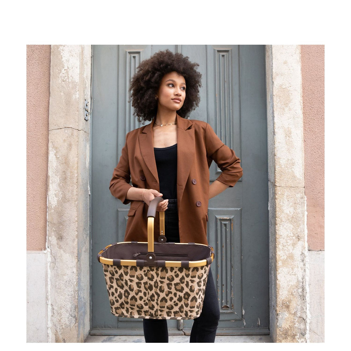 Reisenthel Shopping Carrybag frame leo macchiato