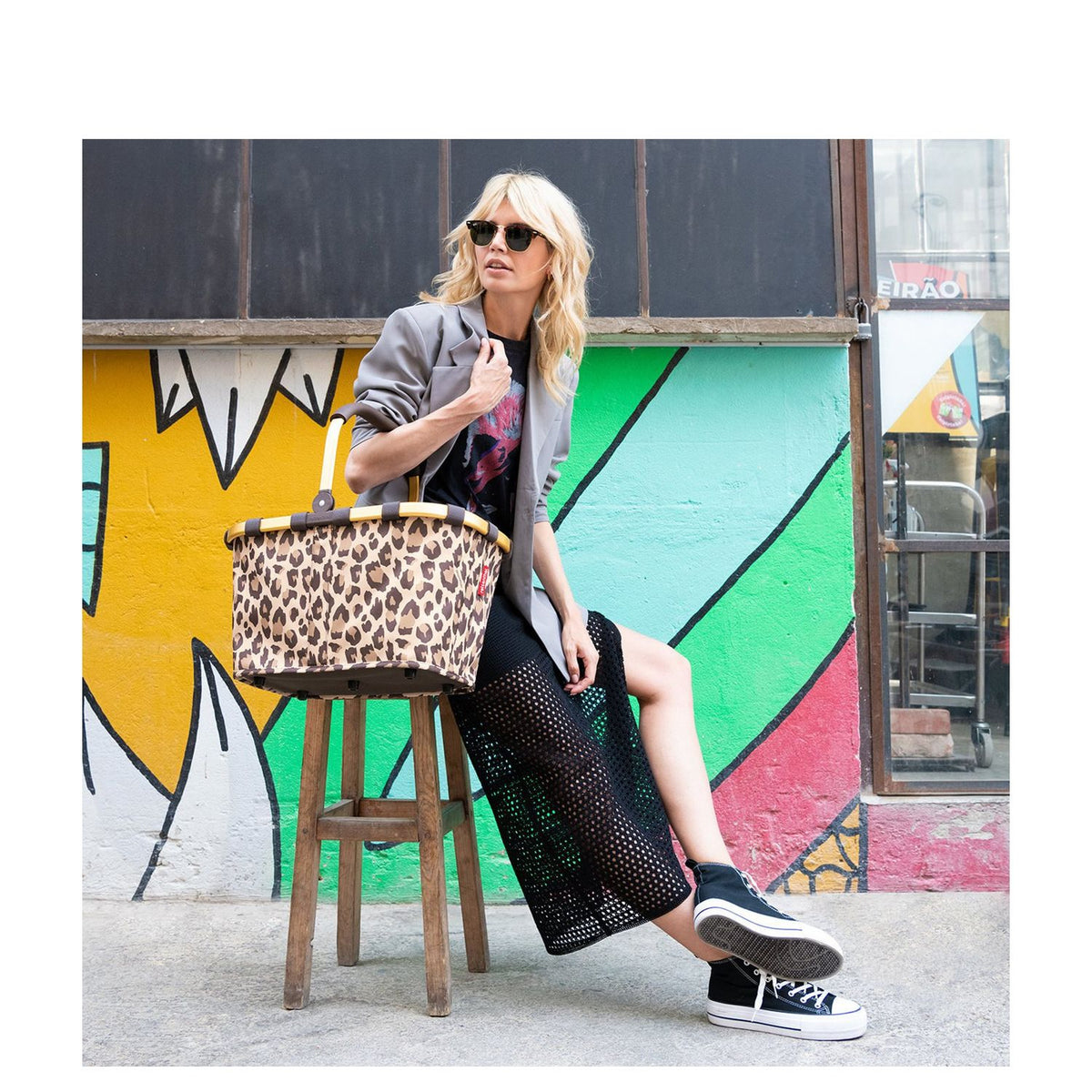 Reisenthel Shopping Carrybag frame leo macchiato