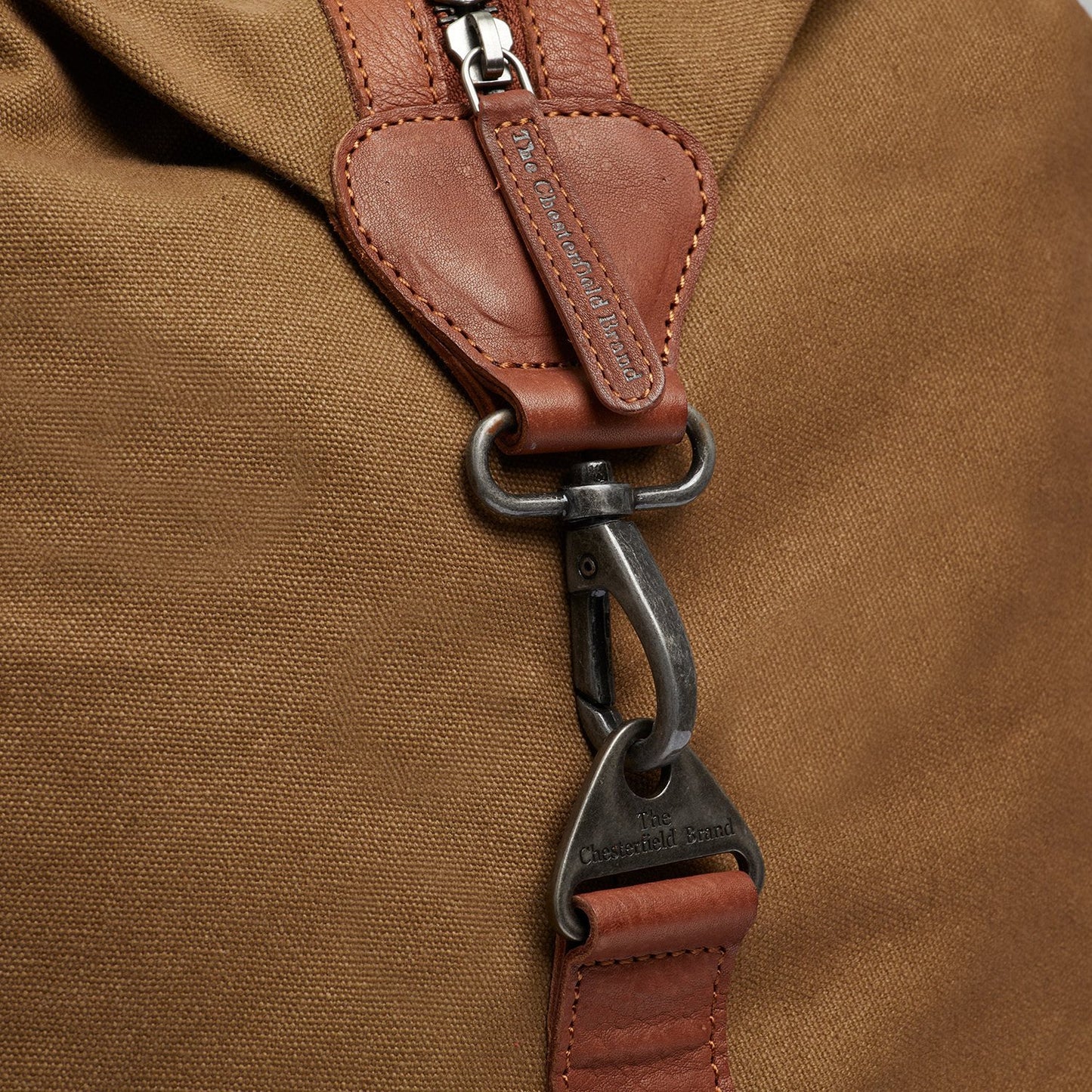 The Chesterfield Brand Miara Washed Canvas Travelbag olive green