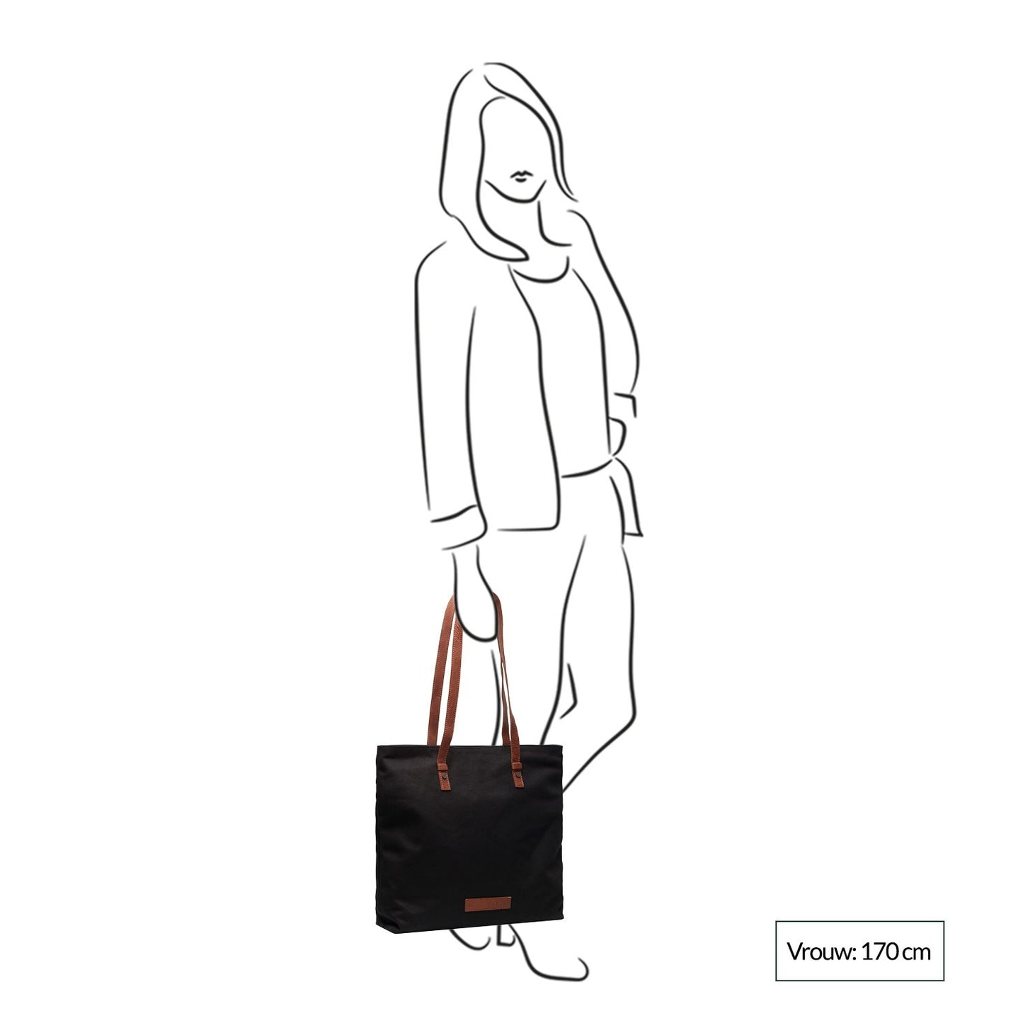 The Chesterfield Brand Alicia Washed Canvas Shopper black