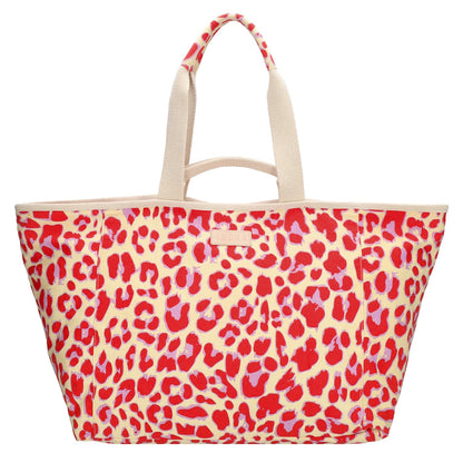 Zebra Trends Richelle Beachbag leopard red
