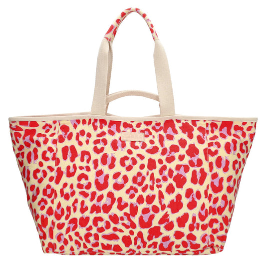 Zebra Trends Richelle Beachbag leopard red