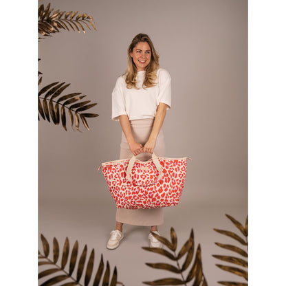 Zebra Trends Richelle Beachbag leopard red