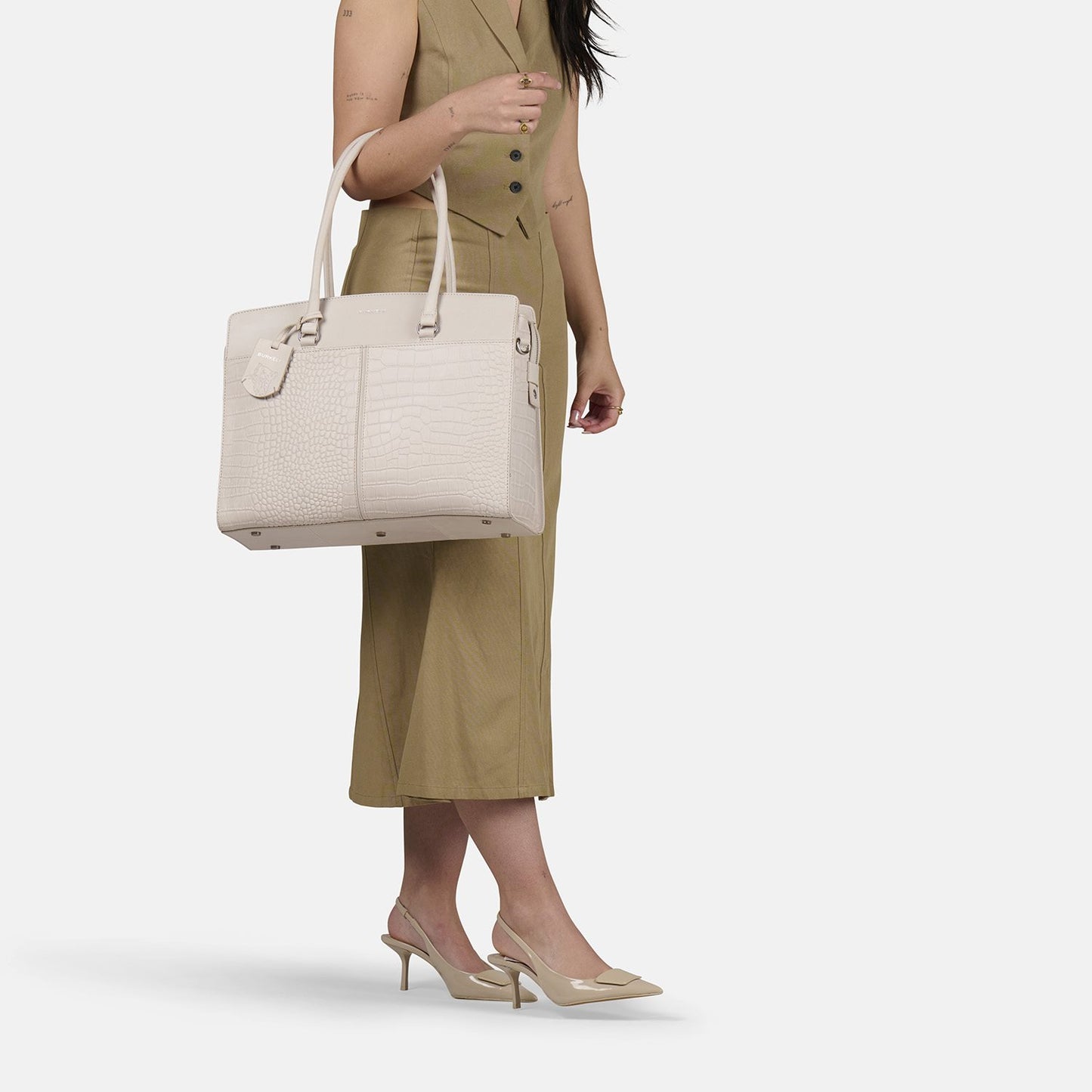 Burkely Cool Colbie Workbag 15.6" chalk white