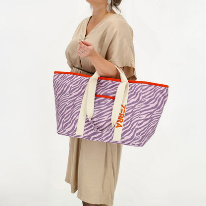 Zebra Trends Elise Beachbag lila zebra