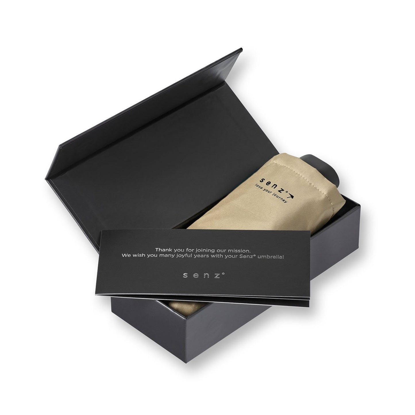 Senz Micro Foldable Storm Umbrella champagne brown