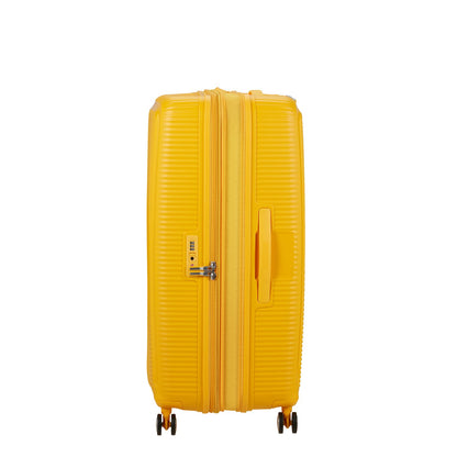 American Tourister Soundbox Spinner 80/30 TSA Expandable golden yellow