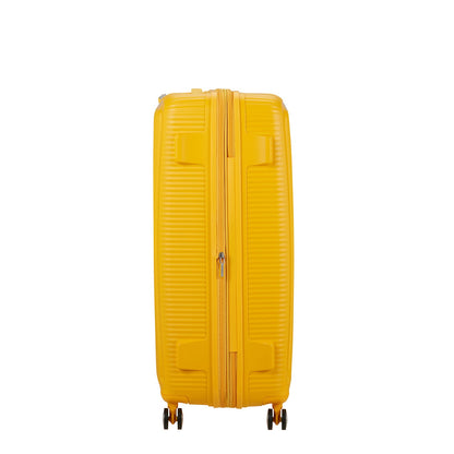 American Tourister Soundbox Spinner 80/30 TSA Expandable golden yellow