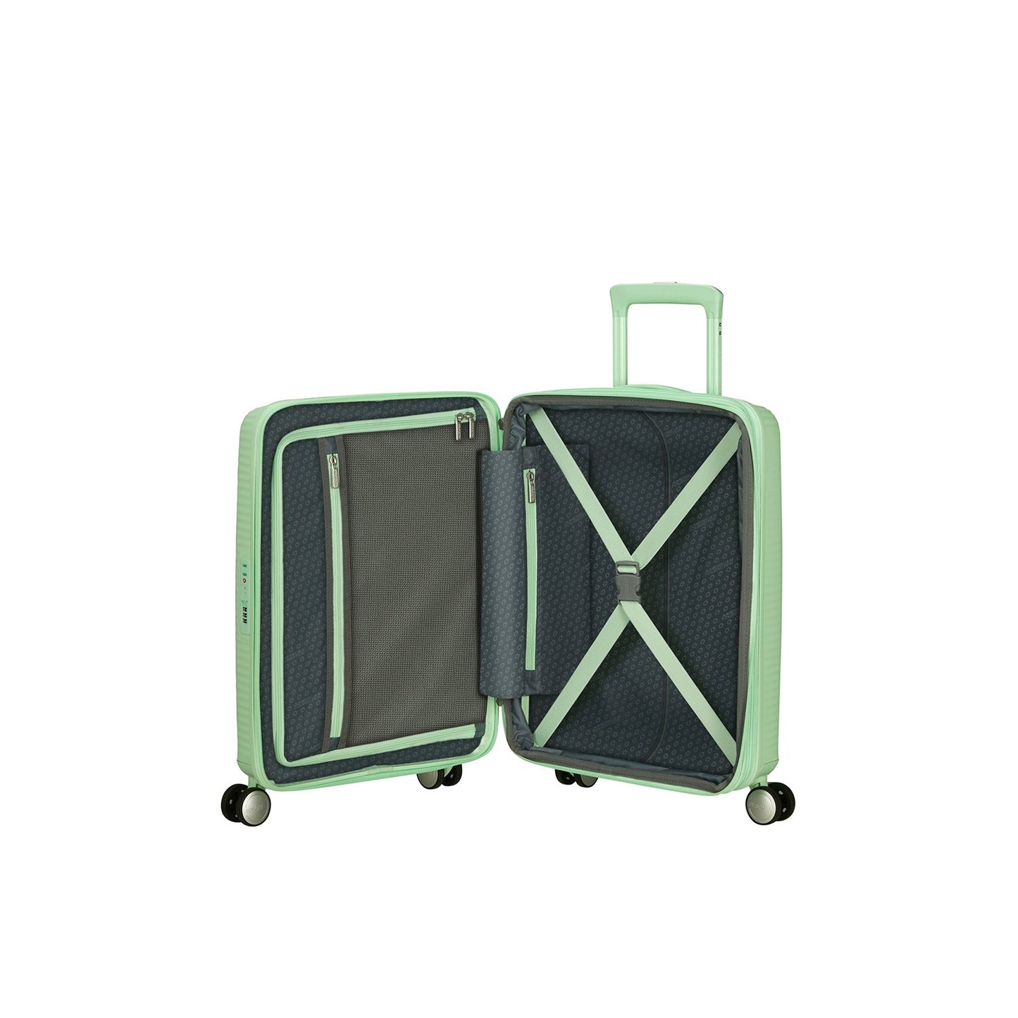 American Tourister Soundbox Spinner 55/20 TSA Expandable pastel green