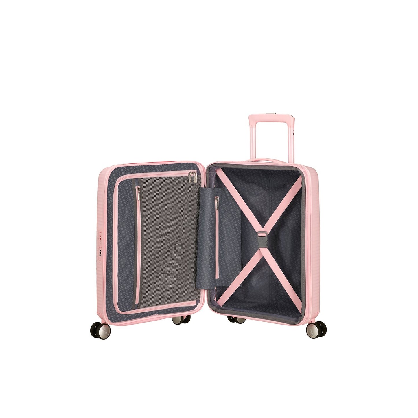 American Tourister Soundbox Spinner 55/20 TSA Expandable pastel pink
