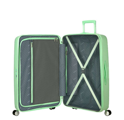 American Tourister Soundbox Spinner 77/28 TSA Expandable pastel green