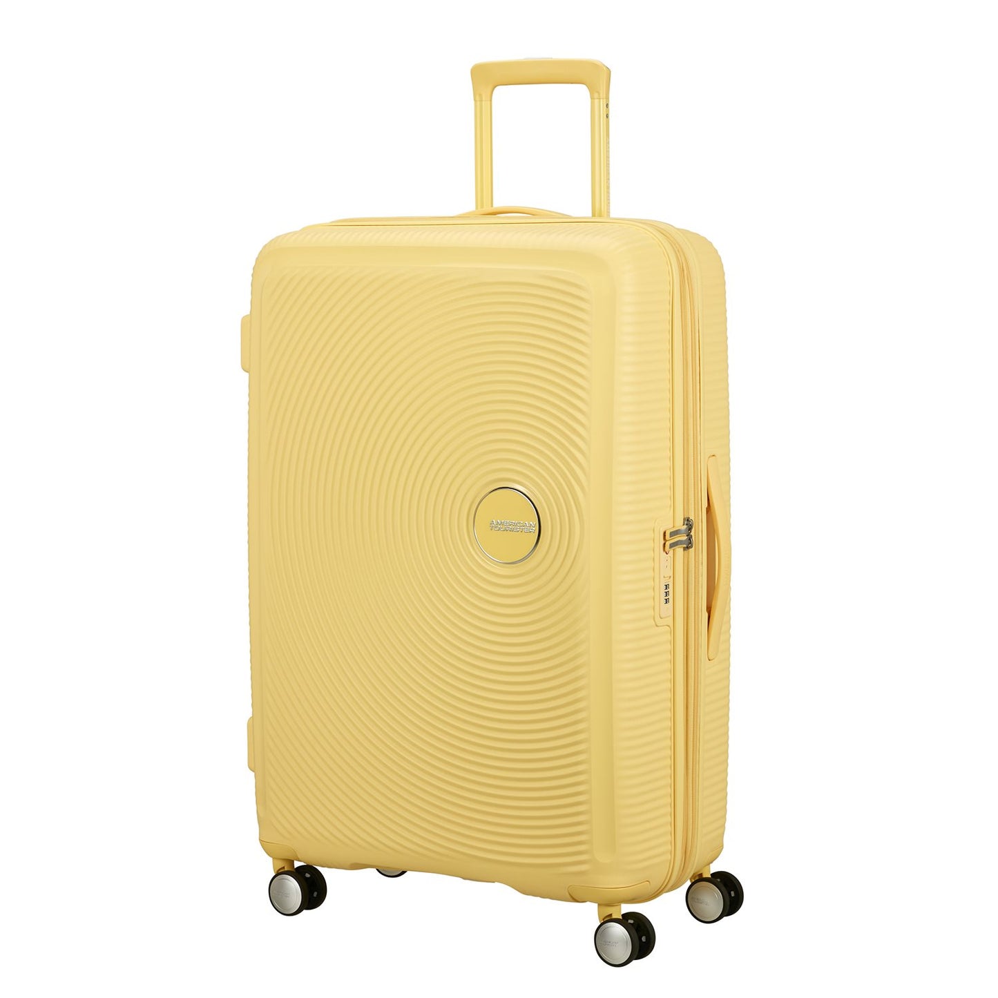 American Tourister Soundbox Spinner 77/28 TSA Expandable pastel yellow