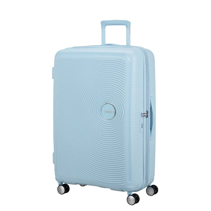 American Tourister Soundbox Spinner 77/28 TSA Expandable pastel blue