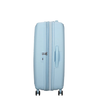 American Tourister Soundbox Spinner 77/28 TSA Expandable pastel blue