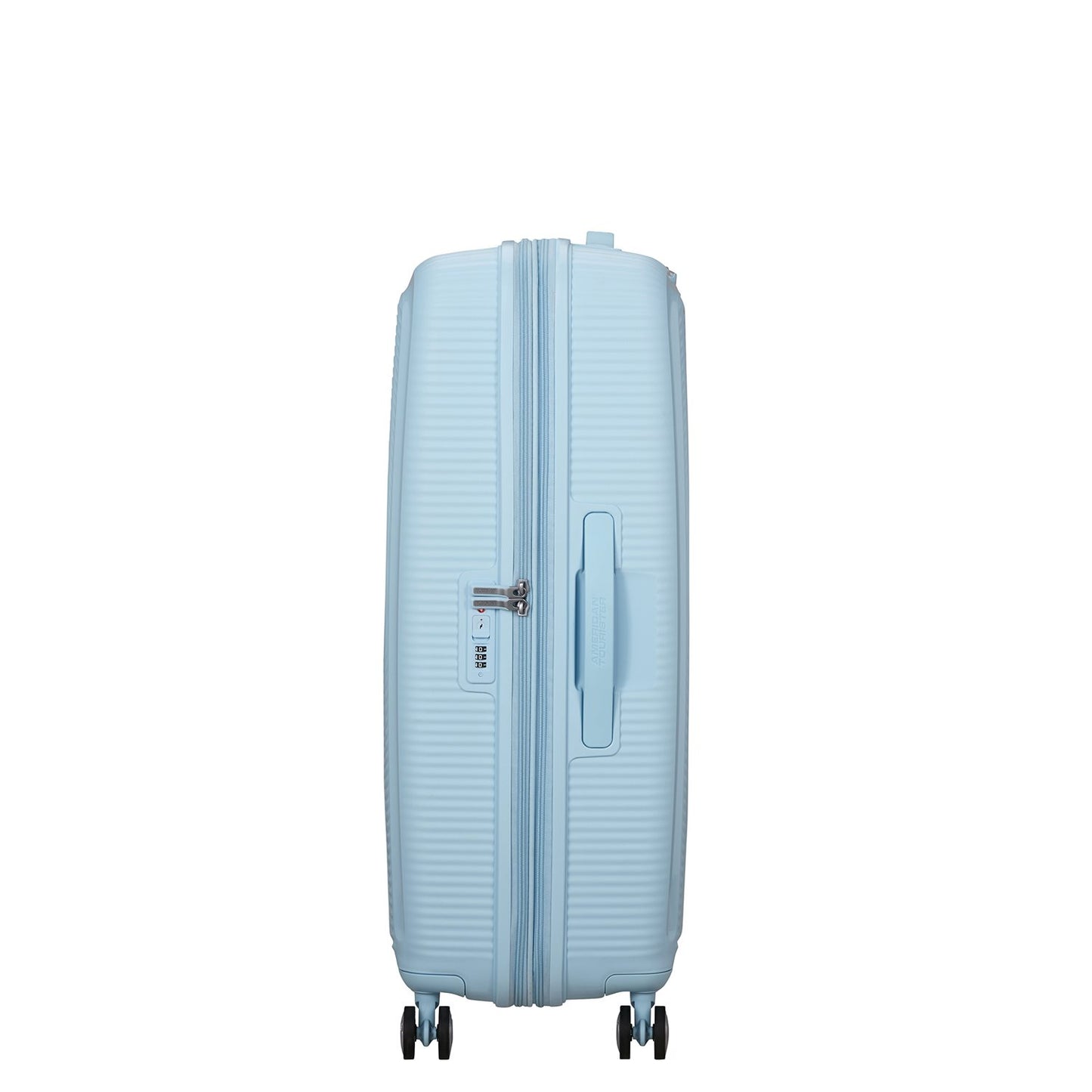 American Tourister Soundbox Spinner 77/28 TSA Expandable pastel blue
