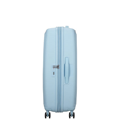 American Tourister Soundbox Spinner 77/28 TSA Expandable pastel blue