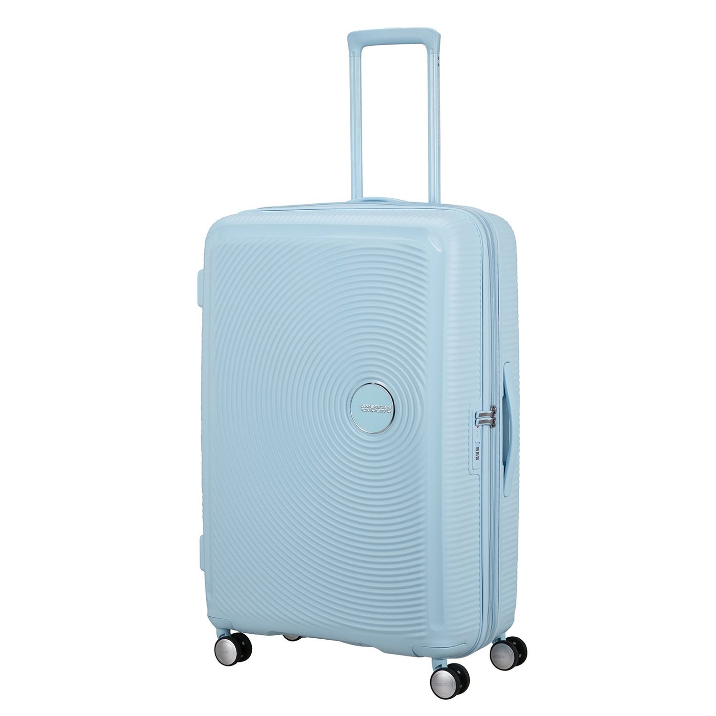 American Tourister Soundbox Spinner 77/28 TSA Expandable pastel blue