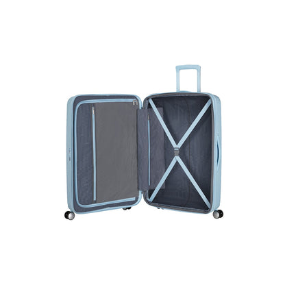 American Tourister Soundbox Spinner 77/28 TSA Expandable pastel blue