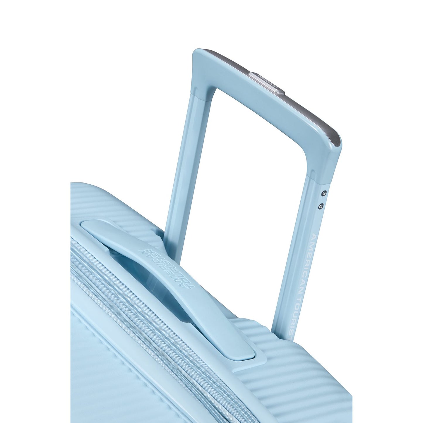 American Tourister Soundbox Spinner 77/28 TSA Expandable pastel blue