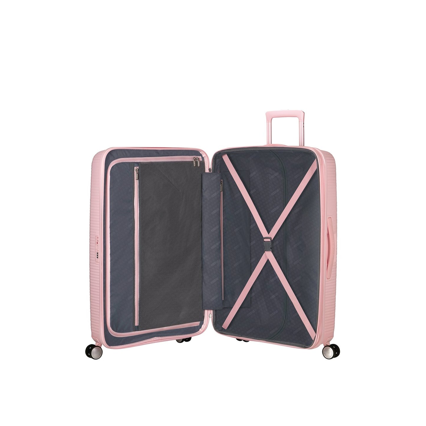 American Tourister Soundbox Spinner 77/28 TSA Expandable pastel pink