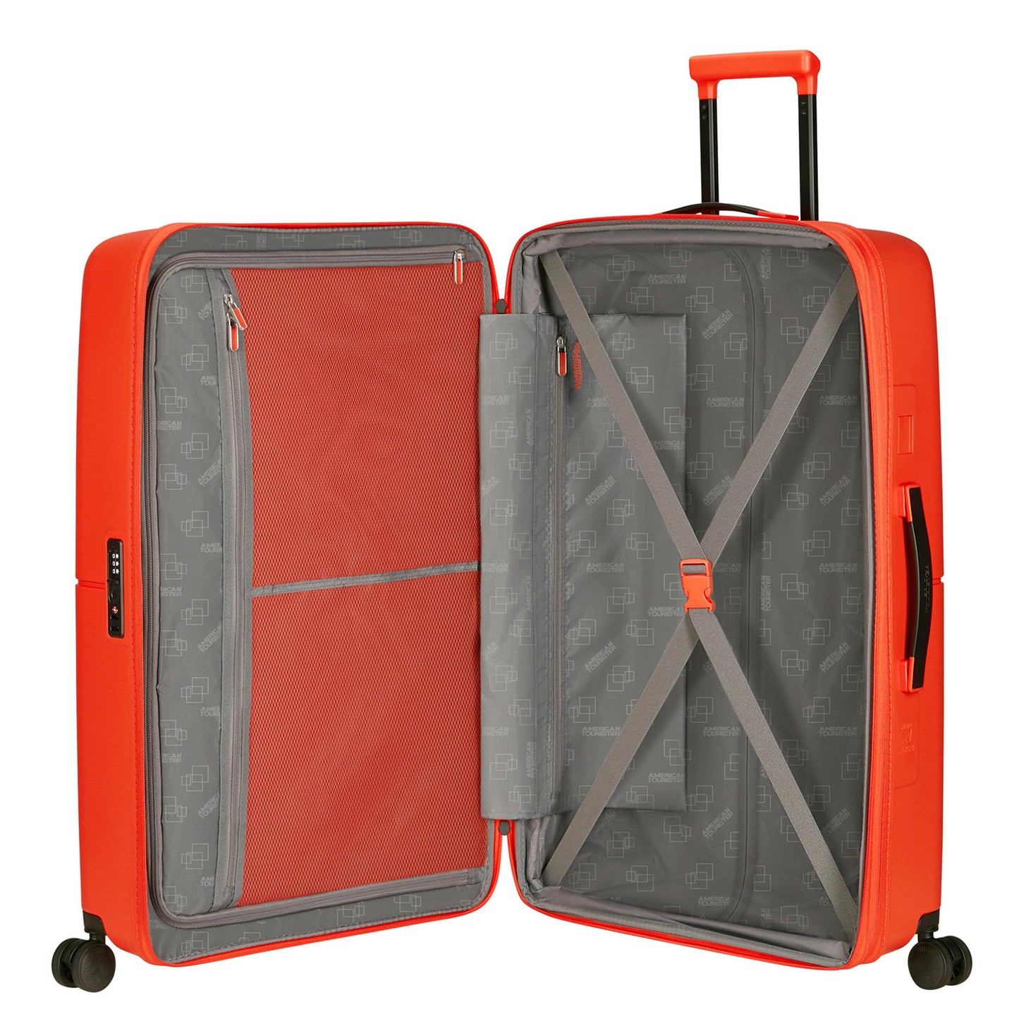 American Tourister Dashpop Spinner 77 Exp tangerine red