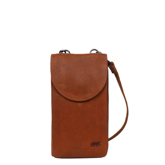 Bear Design Patty Phonebag cognac