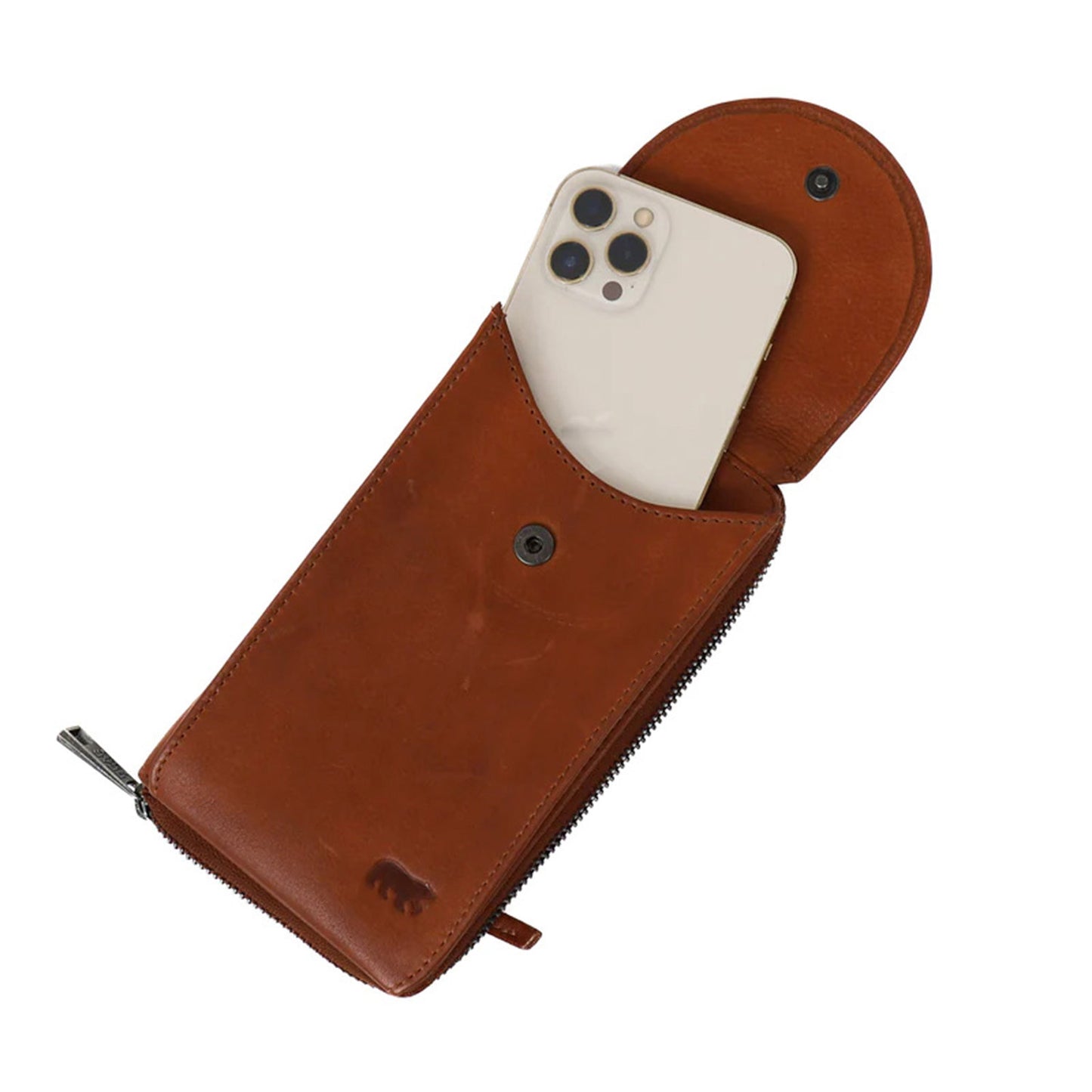 Bear Design Patty Phonebag cognac