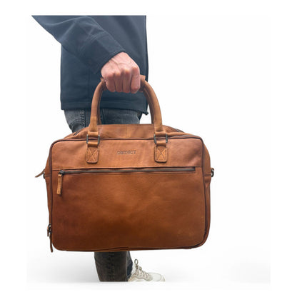 DSTRCT Preston Park Laptop Workingbag 17" cognac
