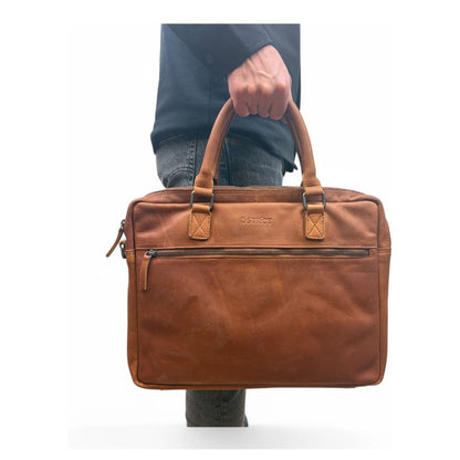 DSTRCT Preston Park Laptop Workingbag 15.6" cognac