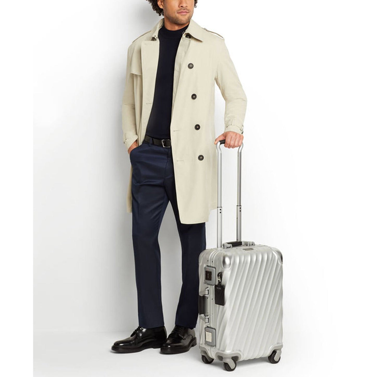 TUMI 19 Degree Aluminum International Carry-On textured gunmetal