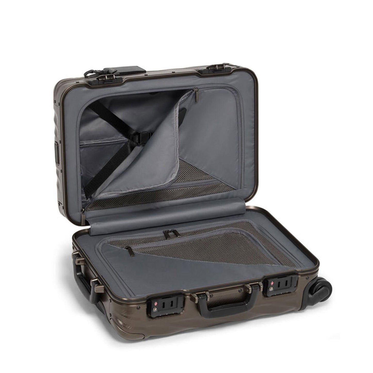 TUMI 19 Degree Aluminum International Carry-On textured gunmetal