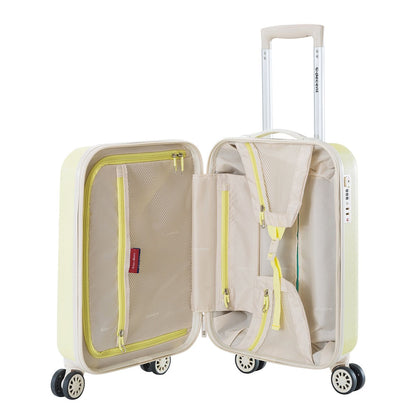 Decent Star-Maxx Handbagage Trolley 55 pastel geel