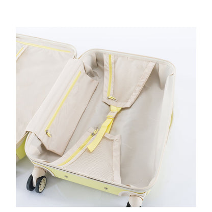 Decent Star-Maxx Handbagage Trolley 55 pastel geel