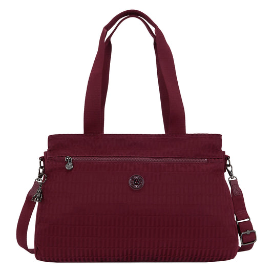 Kipling Elysia Work E e jq maroon tile jacquard