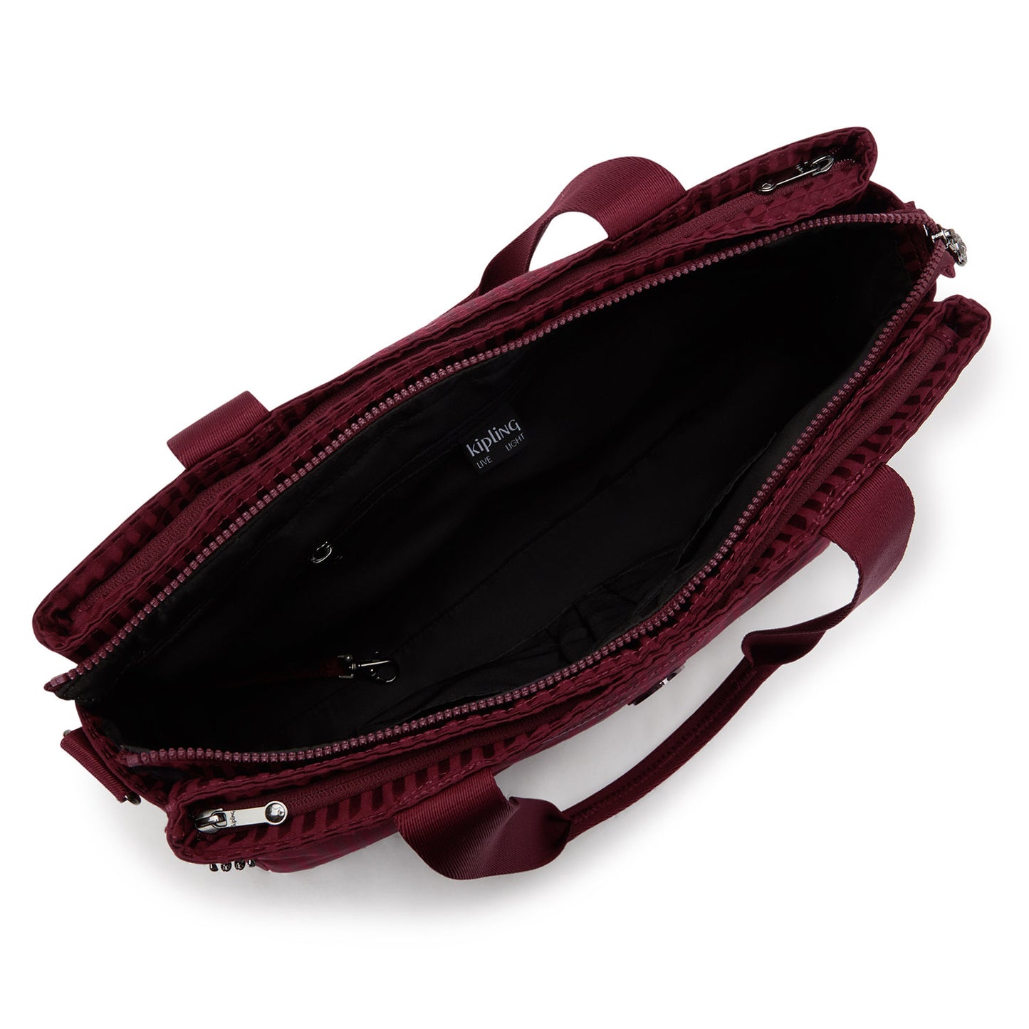 Kipling Elysia Work E e jq maroon tile jacquard