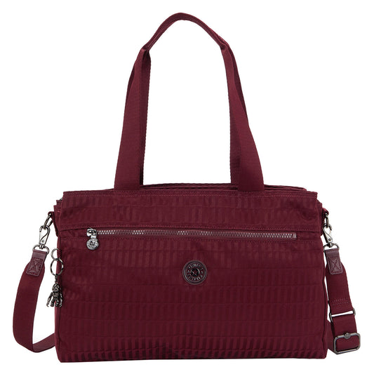 Kipling Elysia Work S e jq maroon tile jacquard