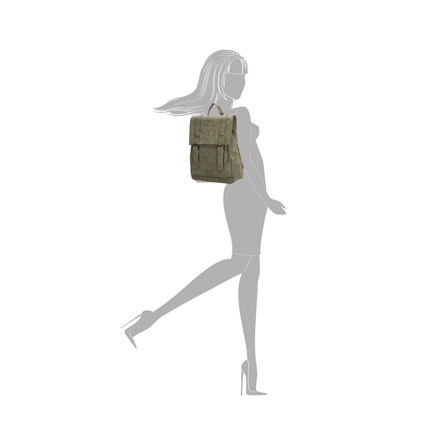 Enrico Benetti Amy Backpack olive