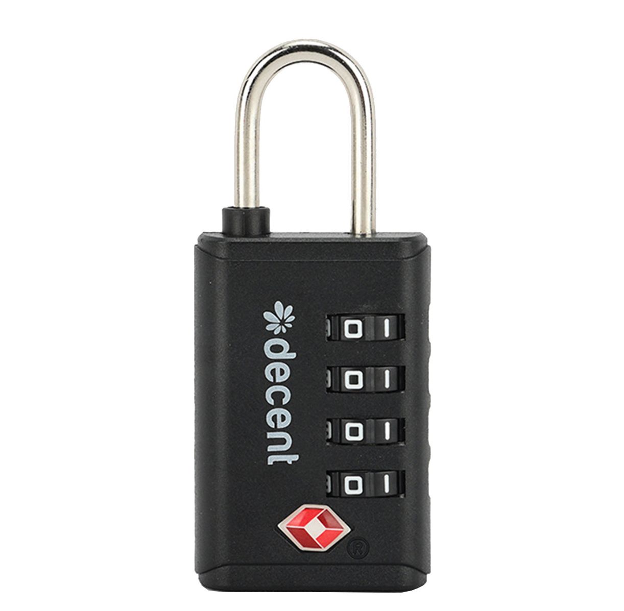 Decent 4-Digit TSA-Combinationlock black