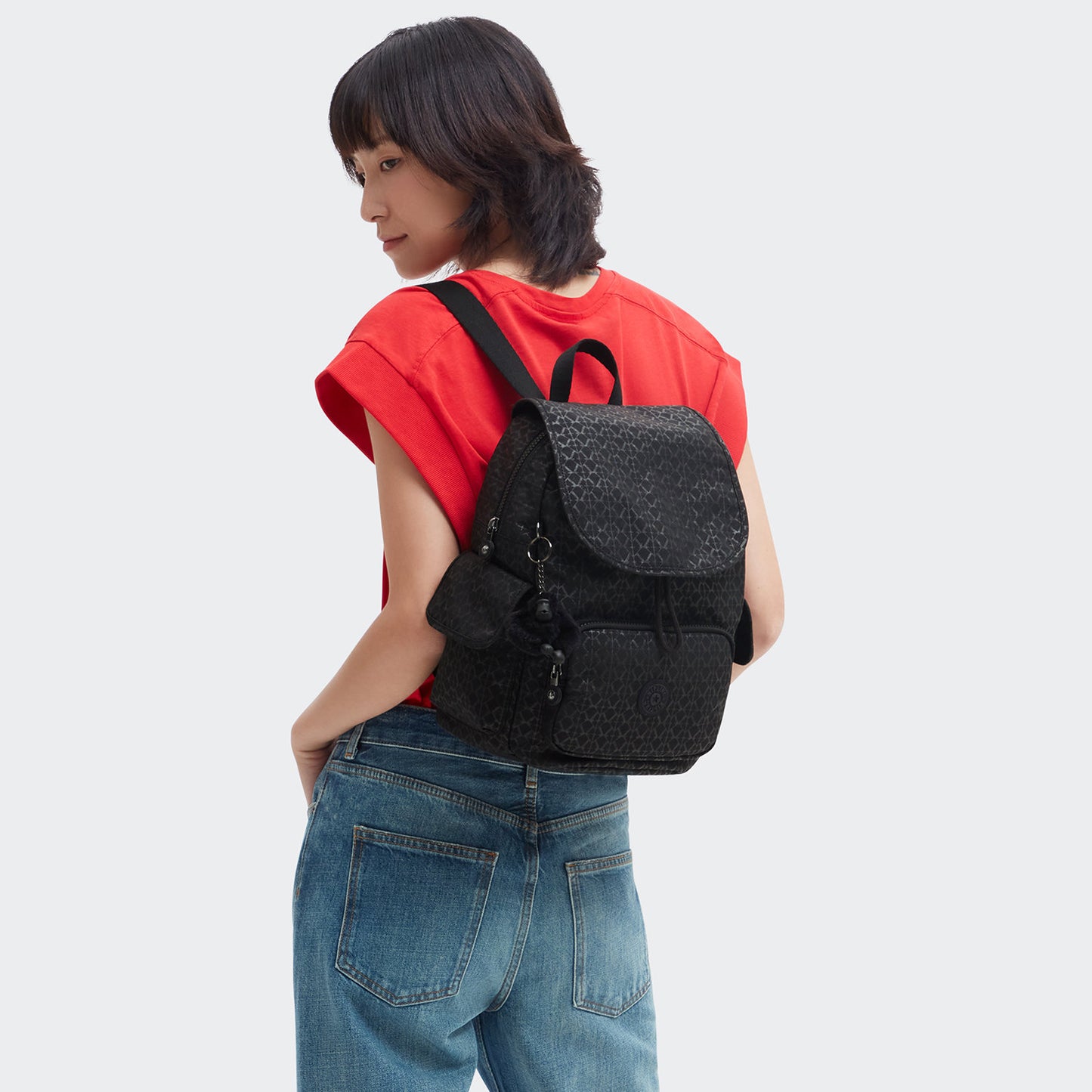 Kipling City Pack S signature emb