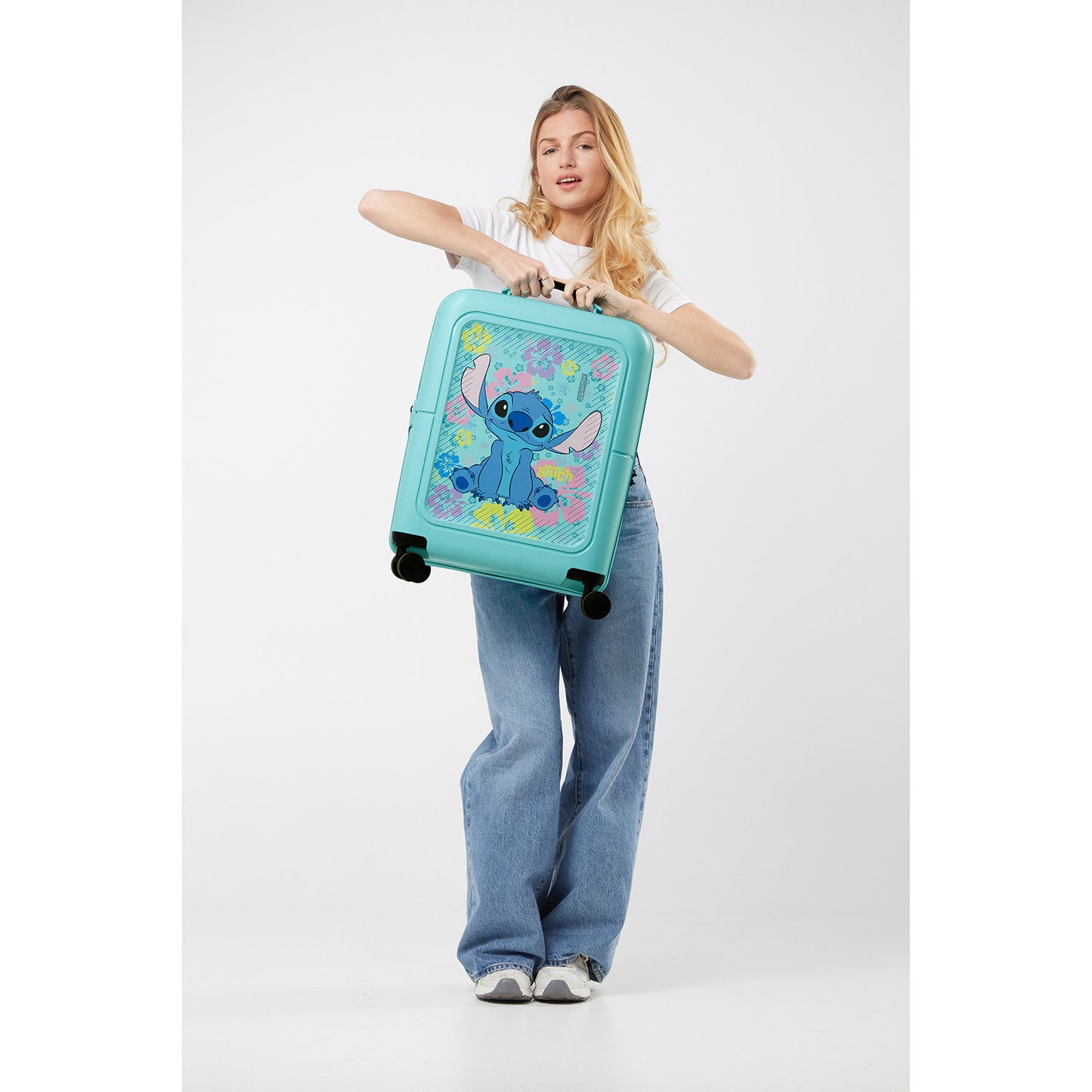 American Tourister Dashpop Disney Spinner 55 Expandable stitch flower