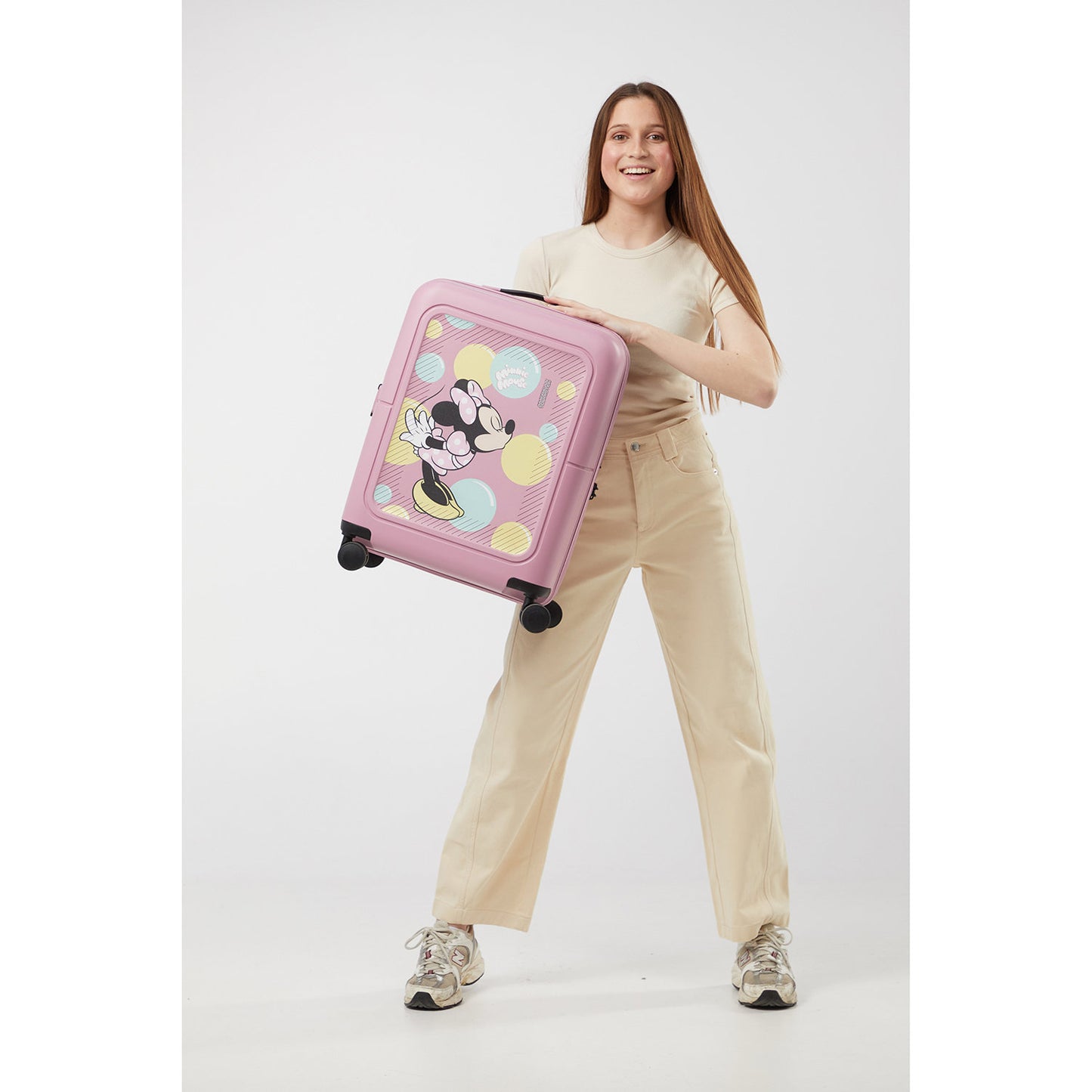 American Tourister Dashpop Disney Spinner 55 Expandable minnie bubbles