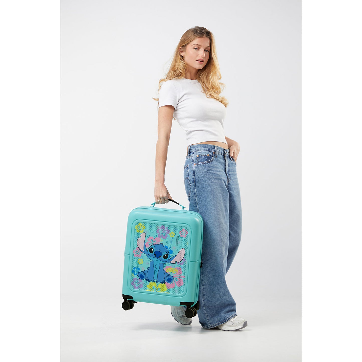 American Tourister Dashpop Disney Spinner 55 Expandable stitch flower