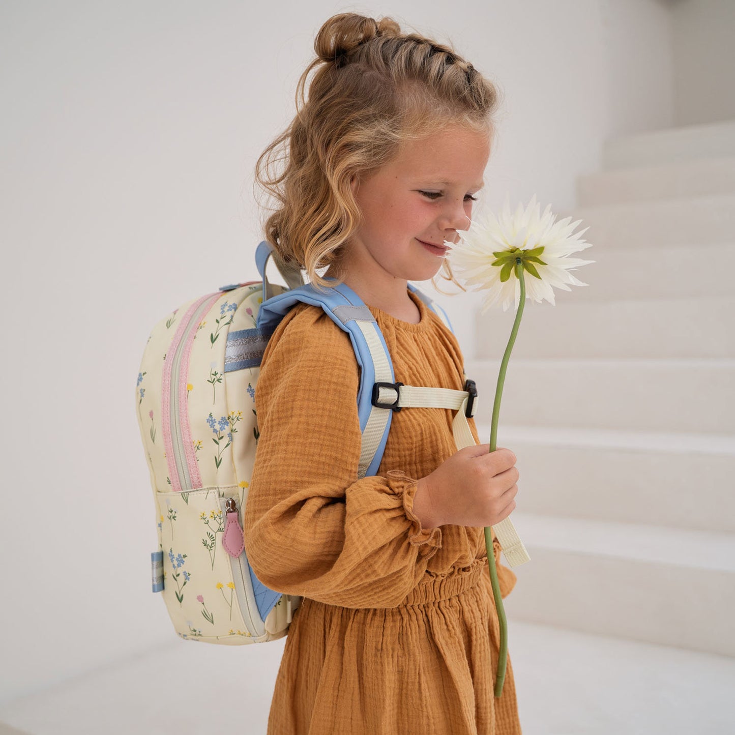 Zebra Trends Saar Backpack creme flowers