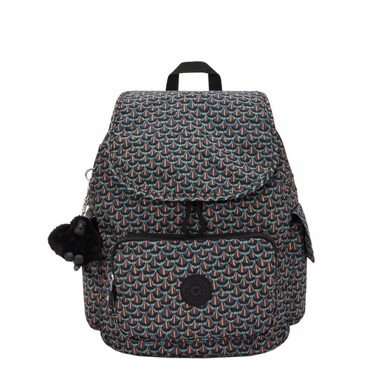 Kipling City Pack S prt ac geo feather
