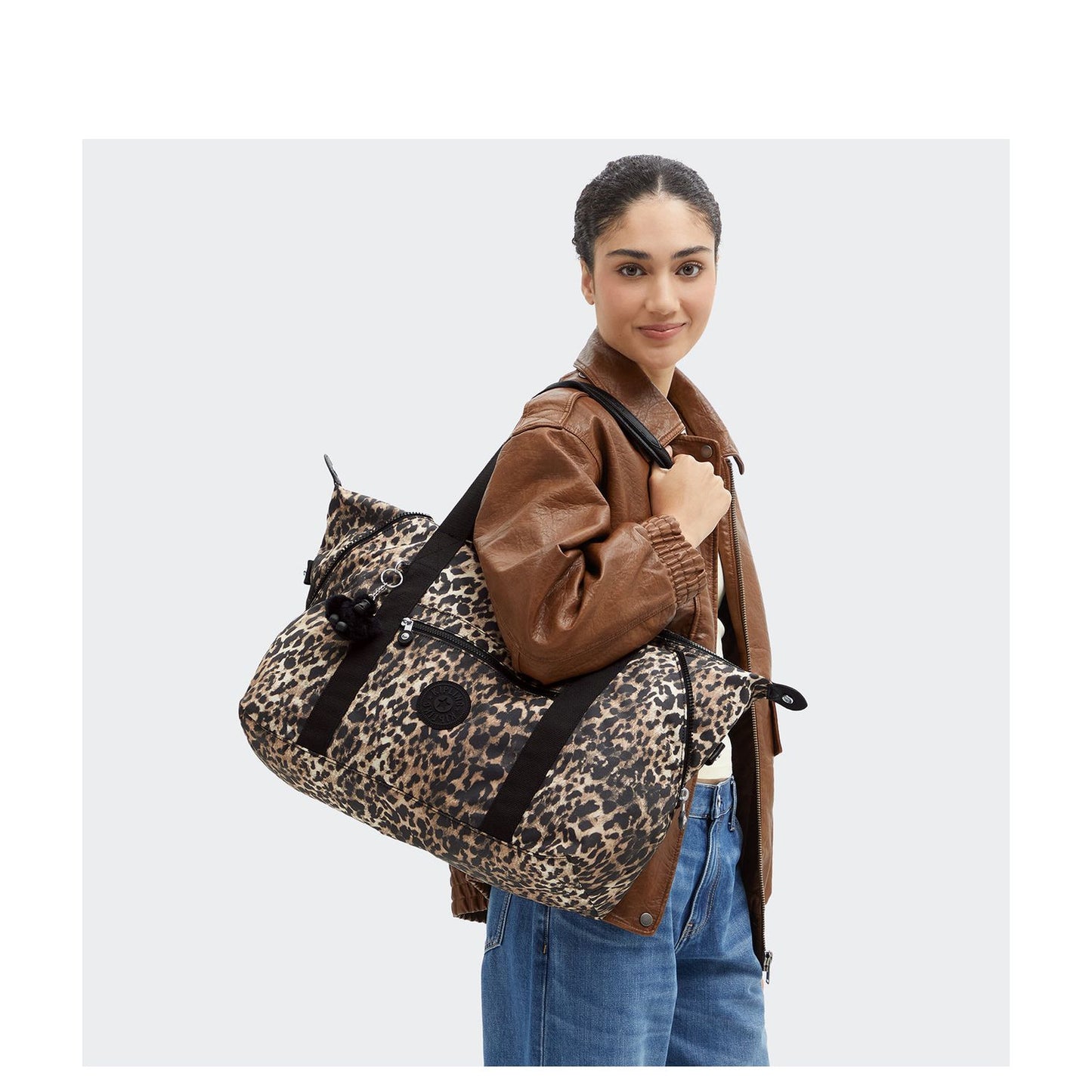 Kipling Art M prt ac wild leopard