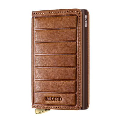 Secrid Slimwallet Emboss Lines V2 cognac