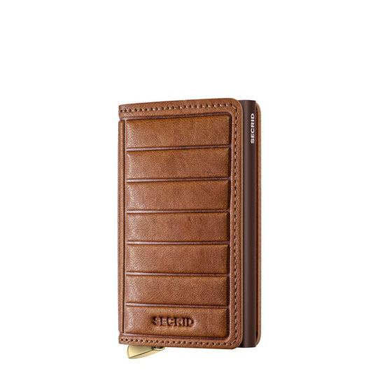 Secrid Slimwallet Emboss Lines V2 cognac