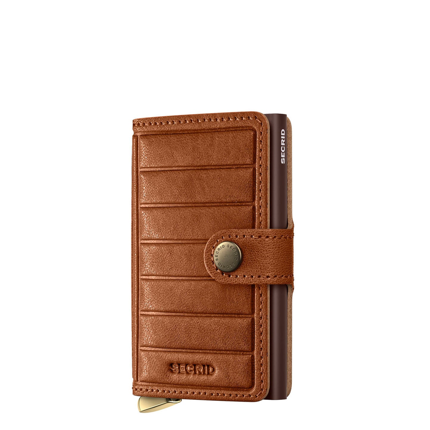 Secrid Miniwallet Emboss Lines V2 cognac