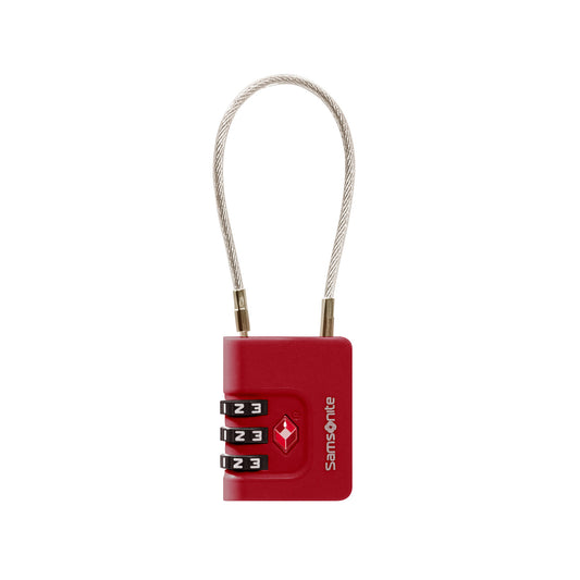 Samsonite TA Revolution Cablelock 3 Dial TSA red